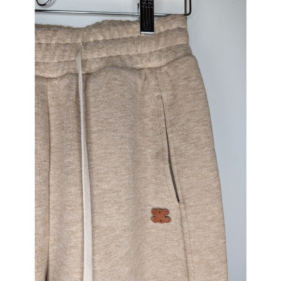 Celine Paris Tan Wool Blend Drawstring Joggers Short Petite - Picture 8 of 8